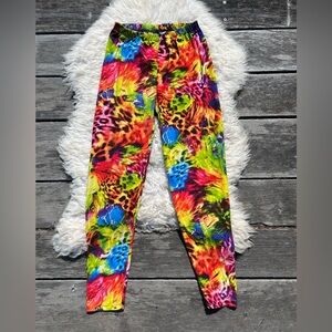 Vibrant Multicolor Leopard Cozy Lounge Pants Leggings